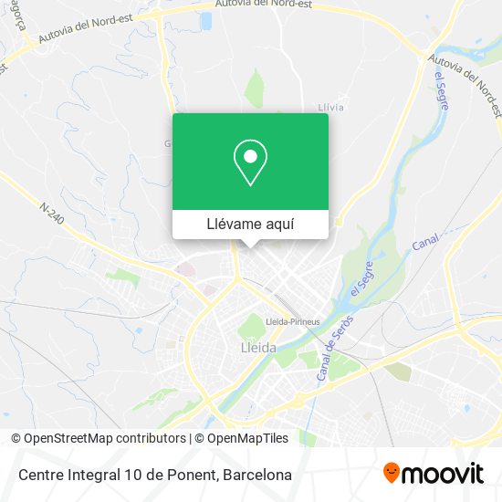 Mapa Centre Integral 10 de Ponent