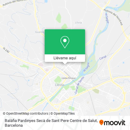 Mapa Balàfia Pardinyes Secà de Sant Pere Centre de Salut