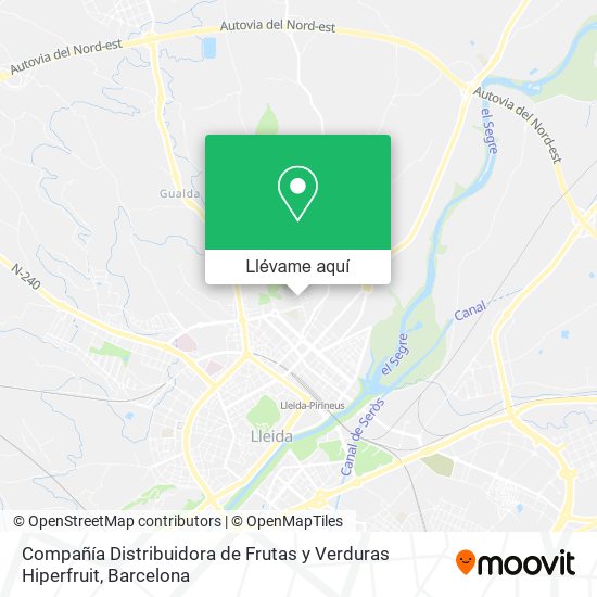 Mapa Compañía Distribuidora de Frutas y Verduras Hiperfruit