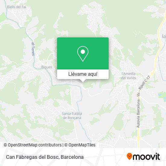 Mapa Can Fàbregas del Bosc