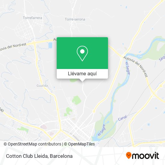 Mapa Cotton Club Lleida
