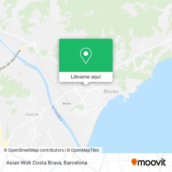 Mapa Asian Wok Costa Brava