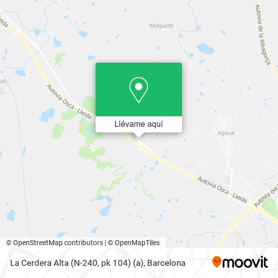 Mapa La Cerdera Alta (N-240, pk 104) (a)