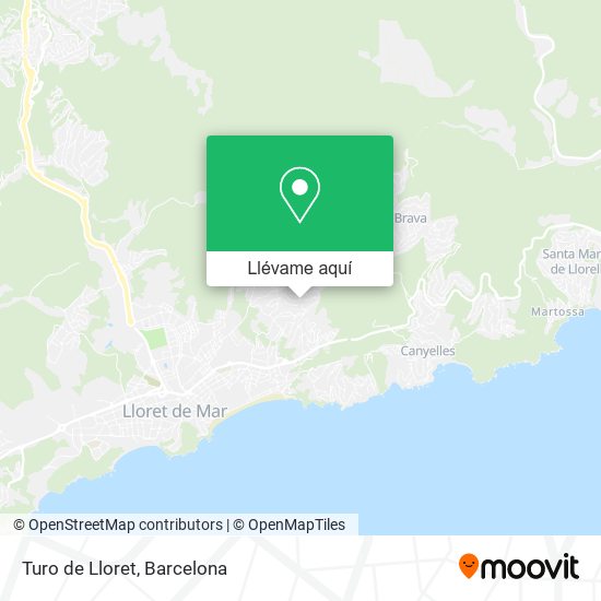 Mapa Turo de Lloret