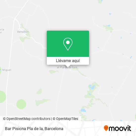 Mapa Bar Pisicna Pla de la