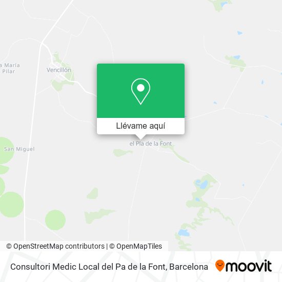 Mapa Consultori Medic Local del Pa de la Font
