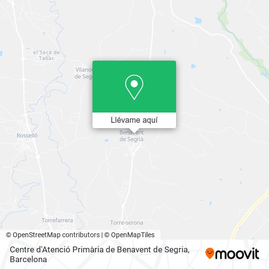 Mapa Centre d'Atenció Primària de Benavent de Segria