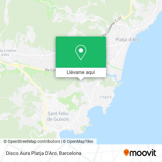 Mapa Disco Aura Platja D'Aro