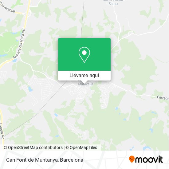 Mapa Can Font de Muntanya