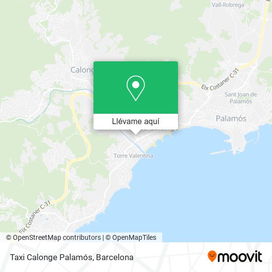 Mapa Taxi Calonge Palamós