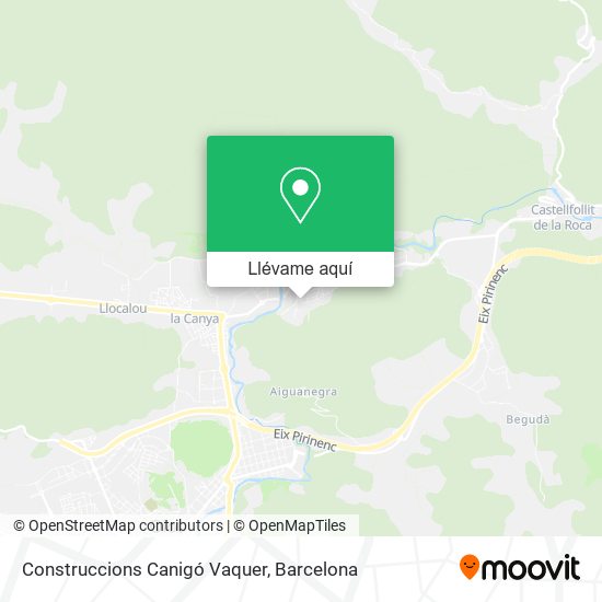 Mapa Construccions Canigó Vaquer