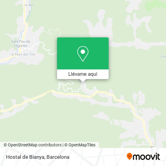 Mapa Hostal de Bianya