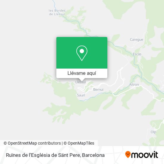 Mapa Ruïnes de l'Església de Sänt Pere