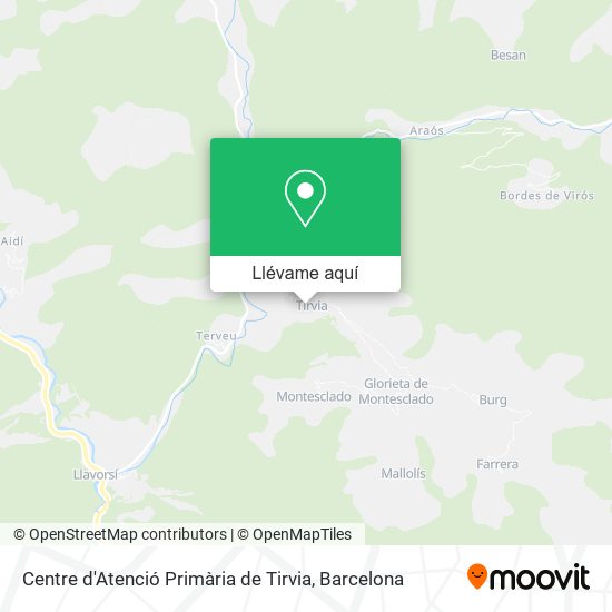 Mapa Centre d'Atenció Primària de Tirvia