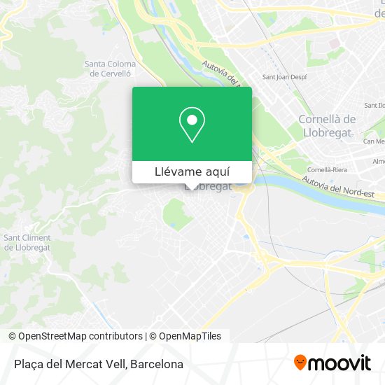 Mapa Plaça del Mercat Vell