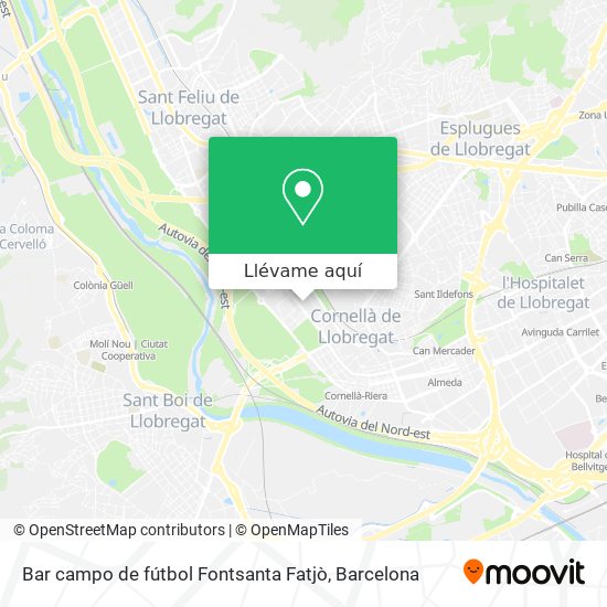 Mapa Bar campo de fútbol Fontsanta Fatjò