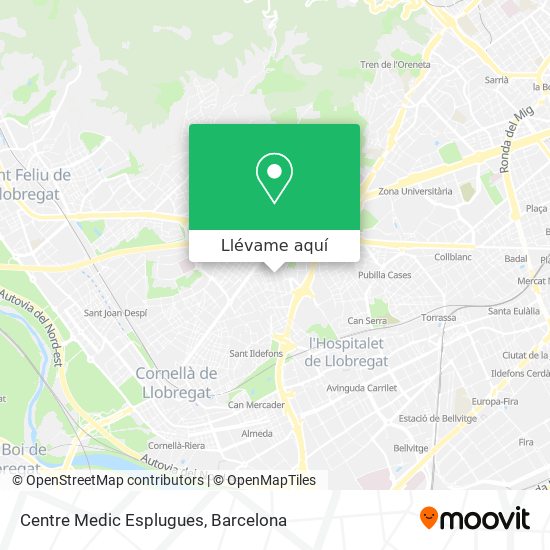 Mapa Centre Medic Esplugues