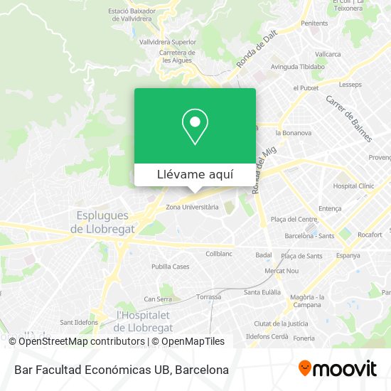 Mapa Bar Facultad Económicas UB
