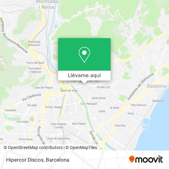 Mapa Hipercor Discos