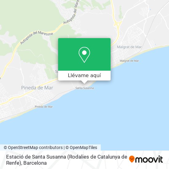 Mapa Estació de Santa Susanna (Rodalies de Catalunya de Renfe)