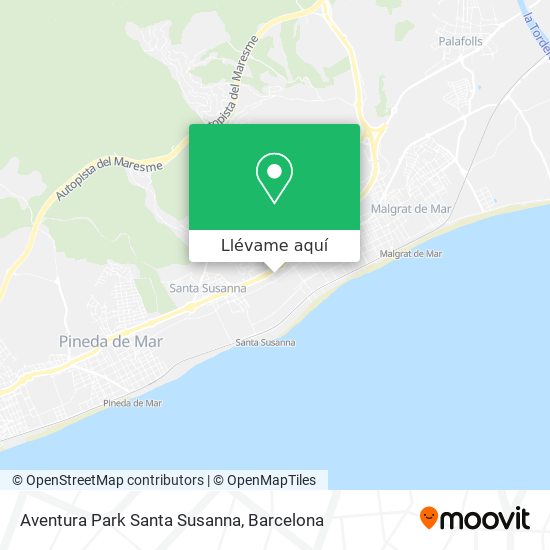 Mapa Aventura Park Santa Susanna