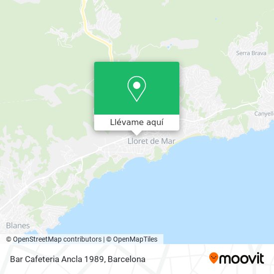 Mapa Bar Cafeteria Ancla 1989