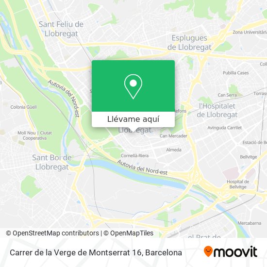 Mapa Carrer de la Verge de Montserrat 16