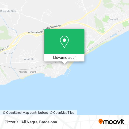 Mapa Pizzería L'All Negre
