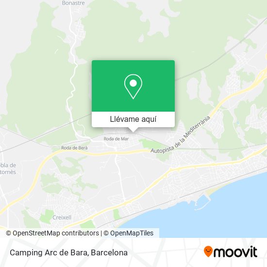 Mapa Camping Arc de Bara