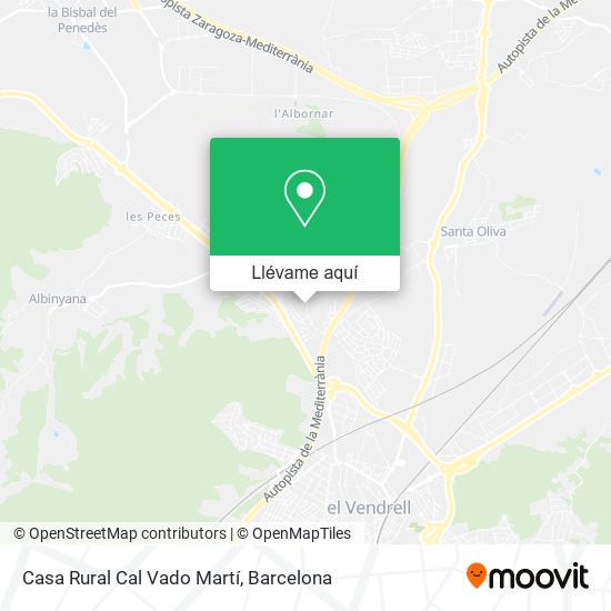 Mapa Casa Rural Cal Vado Martí