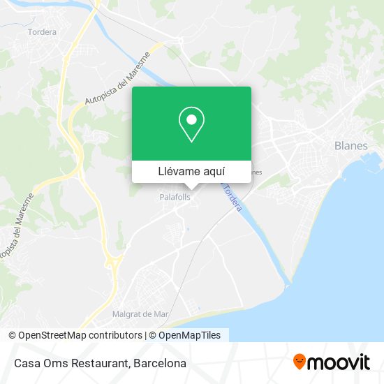 Mapa Casa Oms Restaurant