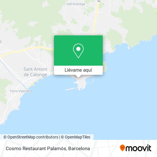 Mapa Cosmo Restaurant Palamós