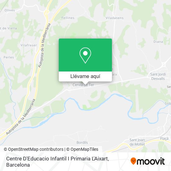 Mapa Centre D'Educacio Infantil I Primaria L'Aixart