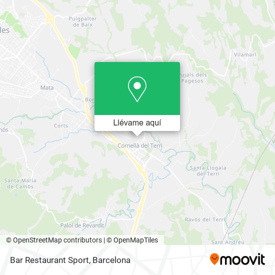 Mapa Bar Restaurant Sport