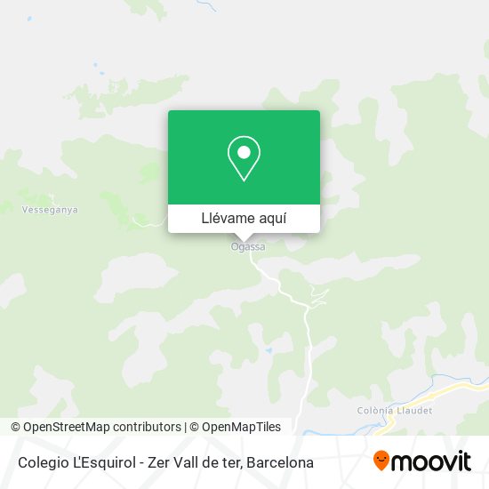 Mapa Colegio L'Esquirol - Zer Vall de ter