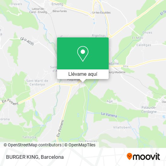 Mapa BURGER KING
