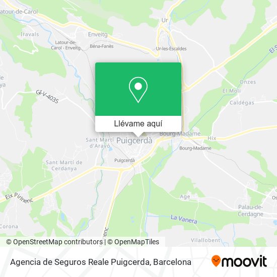 Mapa Agencia de Seguros Reale Puigcerda