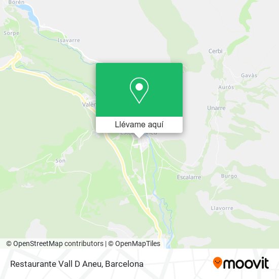 Mapa Restaurante Vall D Aneu