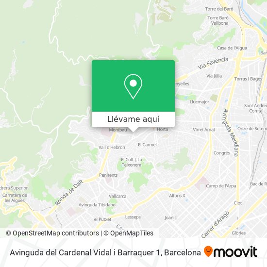 Mapa Avinguda del Cardenal Vidal i Barraquer 1