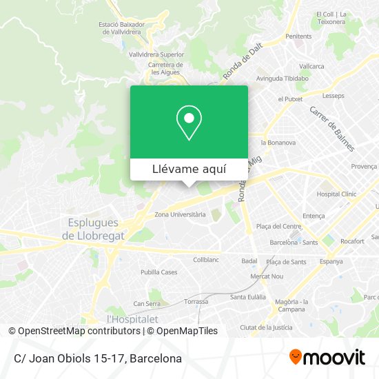 Mapa C/ Joan Obiols 15-17