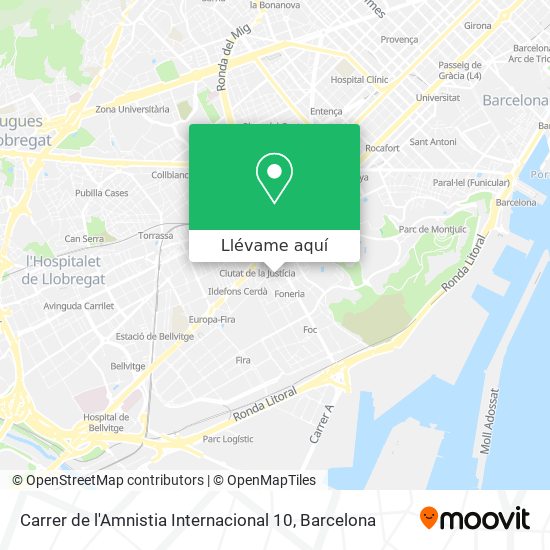 Mapa Carrer de l'Amnistia Internacional 10