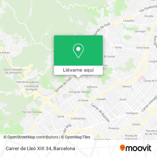 Mapa Carrer de Lleó XIII 34