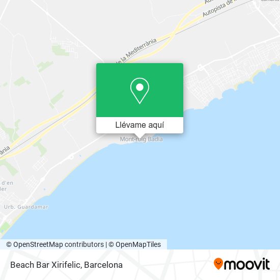 Mapa Beach Bar Xirifelic