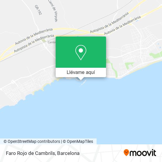Mapa Faro Rojo de Cambrils