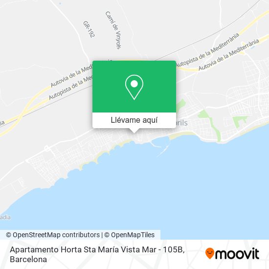 Mapa Apartamento Horta Sta María Vista Mar - 105B