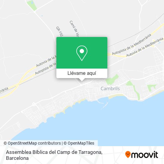 Mapa Assemblea Bíblica del Camp de Tarragona