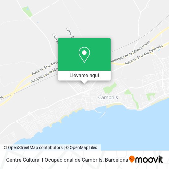 Mapa Centre Cultural I Ocupacional de Cambrils