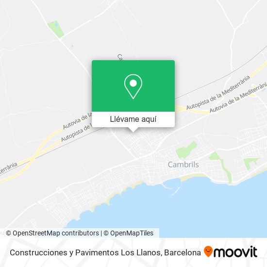 Mapa Construcciones y Pavimentos Los Llanos