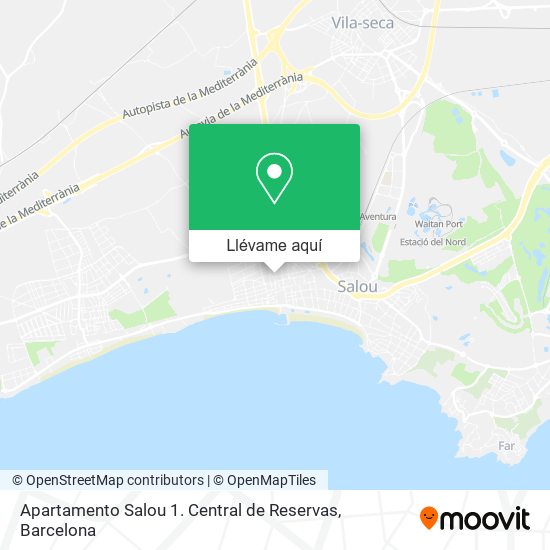 Mapa Apartamento Salou 1. Central de Reservas