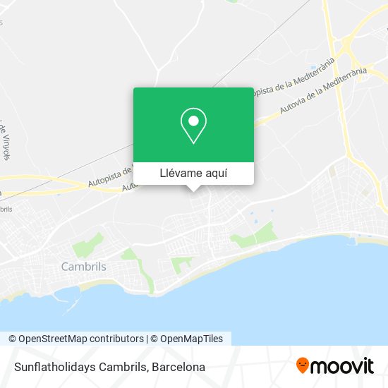 Mapa Sunflatholidays Cambrils